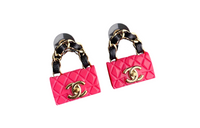CHANEL Earrings Women's Rose Red