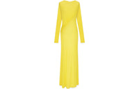 SAINT LAURENT Long-Sleeved Dresses Women's Yellow