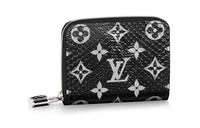 LOUIS VUITTON Zippy Python Skin Coin Purse Women's Black