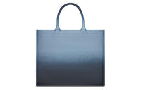 DIOR BookTote Smooth Cow Leather Handbag Women's Blue