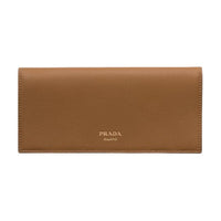 PRADA Leather Wallet Women's Caramel