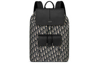 DIOR D-Motion Grained Calfskin Backpack Regular Men's Beige/Black