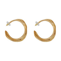 SAINT LAURENT Metal Brass Earrings Women's Gold