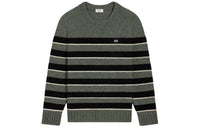 CELINE Striped Triomphe Crew Neck Sweater In Wool