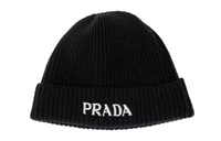 PRADA Wool Cashmere Beanies Men's Black