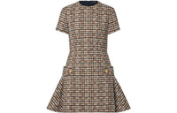 LOUIS VUITTON Short Sleeved Dress Women's Multicolor
