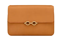SAINT LAURENT LE MAILLON Smooth Leather Shoulder Bag Crossbody Bag Women's Orange