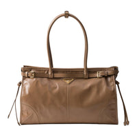 PRADA Leather Shoulder Bag, Crossbody Bag, Handbag Tubas Women's Brown