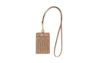 MIU MIU Nappa Leather Card Holder Women's Sand Pink