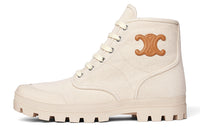 CELINE Patapans Ankle Boots Women's Beige