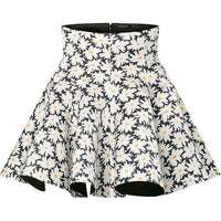 LOUIS VUITTON Daisy Print Pleated Circle Skirt
