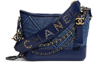 CHANEL Gabrielle Canvas With Leather Backpack Handbag Shoulder Bag Crossbody Bag Small Size Women's Dark Blue