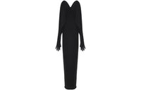 SAINT LAURENT Long-Sleeved Dresses Women's Black