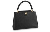 LOUIS VUITTON Capucines Cow Leather Handbags Shoulder Bag Crossbody Bag Medium Size Women's Black