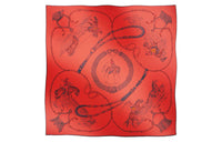 HERMES Silk Scarves Women's Red