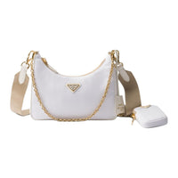 PRADA Re Edition Recycled Polyamide Shoulder Bag Women's White