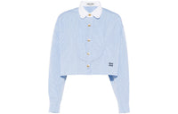 MIU MIU SS22 Crop Tops Women's Blue