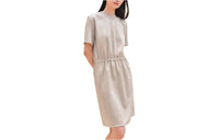 HERMES Short-Sleeved Dresses Women's Clay Beige