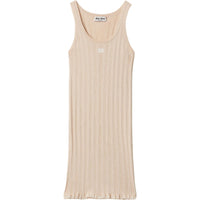 MIU MIU Sleeveless Dress Women's Limestone