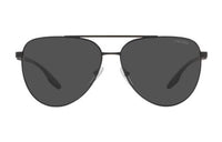 PRADA Plastic Irregular Shape Sunglasses Men's Black