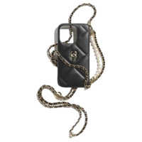 CHANEL Sheepskin Bag Accessories Women's Black