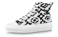 LOUIS VUITTON Stellar Ankle Sneakers 'White With Black Monogram' Women's