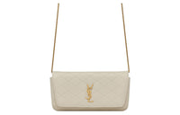 SAINT LAURENT GABY Lambskin Shoulder Bag, Crossbody Bag Regular Women's Vintage White