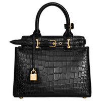 CELINE Crocodile Leather Shoulder Bag Crossbody Bag Handbag Women's Black