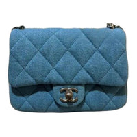 CHANEL Denim Crossbody Bag, Shoulder Bag Mini Women's Blue