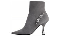 LOUIS VUITTON Sparkle Line Ankle Boots 6.5cm Women's Gray
