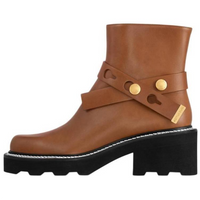 LOUIS VUITTON Beaubourg Ankle Boots 4cm Women's Brown