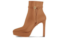 LOUIS VUITTON Ankle Boots 9cm Women's Brown