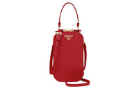 PRADA Saffiano Leather Shoulder Bag Crossbody Bag Handbag Mini Women's Red