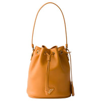 PRADA Leather Bucket Bag, Shoulder Bag, Crossbody Bag, Handbag Mini Women's Amber