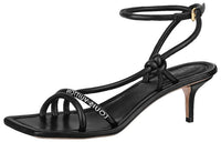 LOUIS VUITTON Nova One Strap Sandals 6cm Women's Black