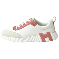 HERMES Bouncing Low-Top Casual Shoes Women's White Red