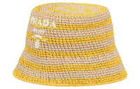 PRADA Bucket Hats Women's Beige/Yellow