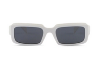 PRADA Plate Frame Rectangular Sunglasses Women's White