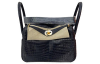 HERMES Lindy Nile Crocodile Leather Portable Crossbody Bag, Shoulder Bag Women's