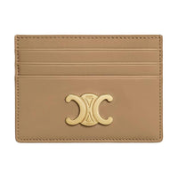 CELINE Triomphe Calfskin Card Holder Women's Brown