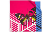 DIOR Silk Scarves Unisex Bright Pink/Fluorescent Blue