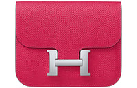 HERMES Constance Slim Calfskin Wallet Fanny Pack Women's Mexican Pink