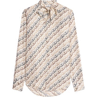 CELINE Romy Lavaliere Shirt In Silk Twill