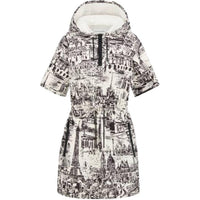 DIOR Short Hooded Dress Short-Sleeved Dresses Women's Black