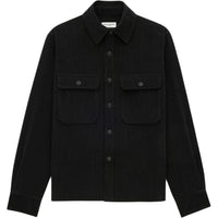 SAINT LAURENT Button Detailed Pointed Collar Overshirt