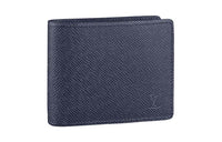 LOUIS VUITTON Multiple Wallet 3 Card Slot Taiga Bleu Marine