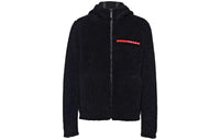 PRADA Velvet-feel Coat Men's Black