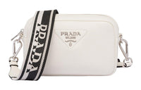 PRADA Leather Crossbody Bag Shoulder Bag Women's White