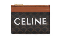 CELINE Synthetic Leather Wallet Card Holder Men's Tawny