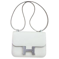 HERMES Constance 24 Crossbody Bags Women's 10 Craie Milkshake White